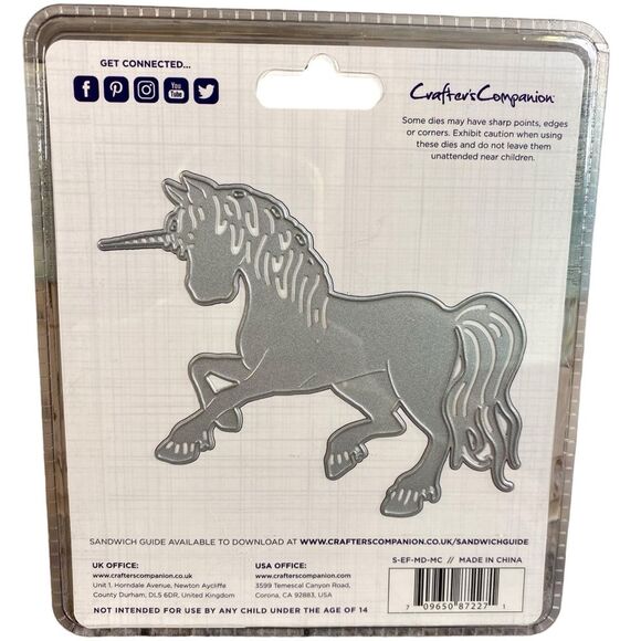 Crafters Companion NWT Enchanted Forest Mythical Creature Metal Dies Set of 1 - Picture 2 of 4